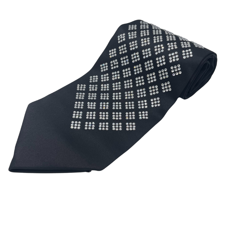 Black sqaure silver dot atarah