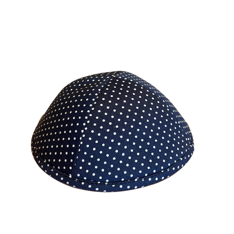 NAVY WITH POLKA DOTS KIPPAH