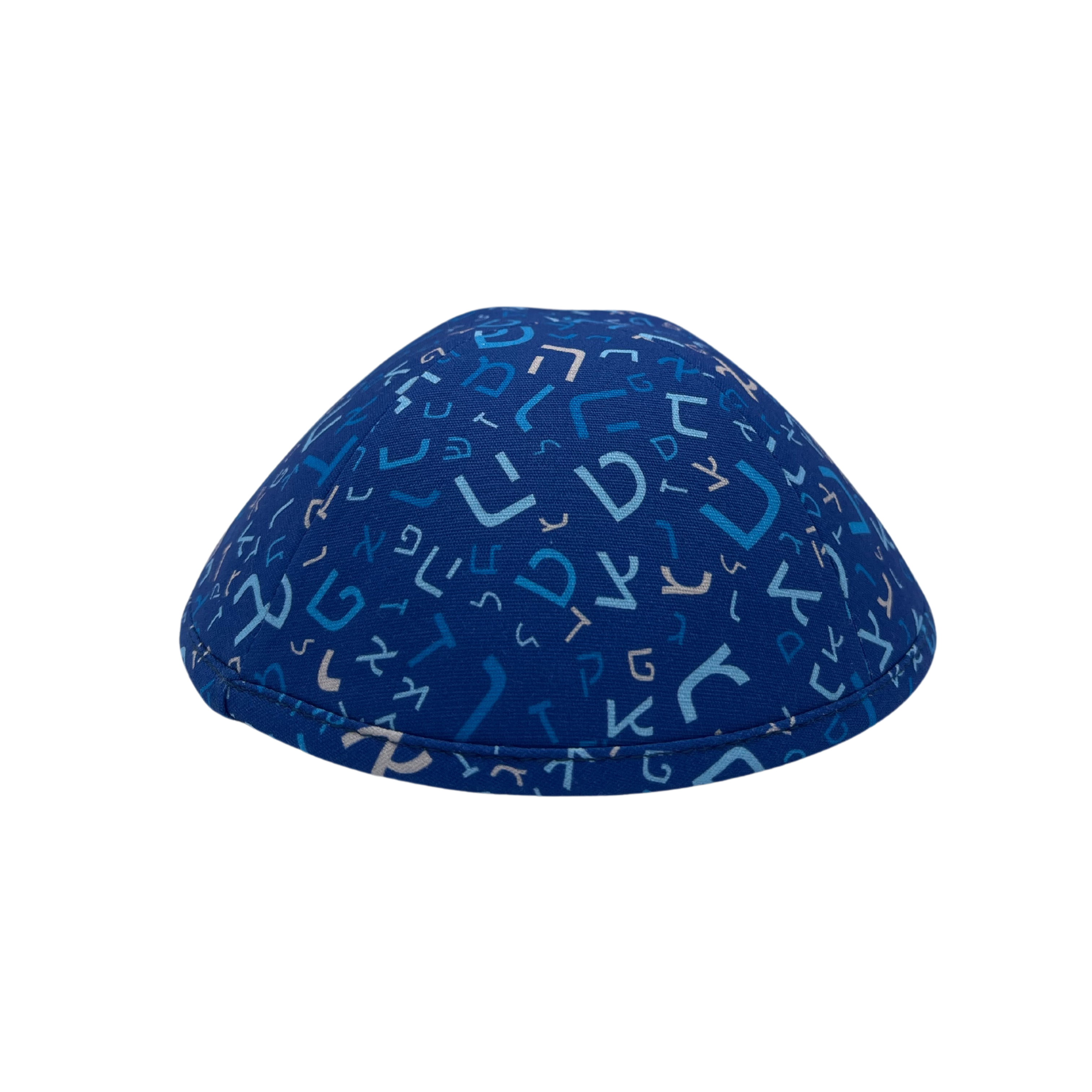 Royal Blue Aleph Beit Kippah – Kippah Depot