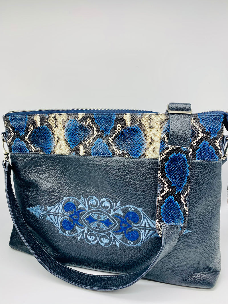 NAVY MAJESTIC ITALIAN TALIT / TEFILLIN BAGS